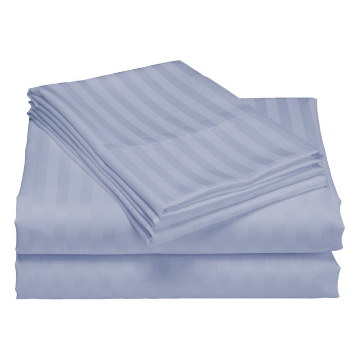Royal Comfort 1200TC Quilt Cover Set Damask Cotton Blend Luxury Sateen Bedding King Blue Fog
