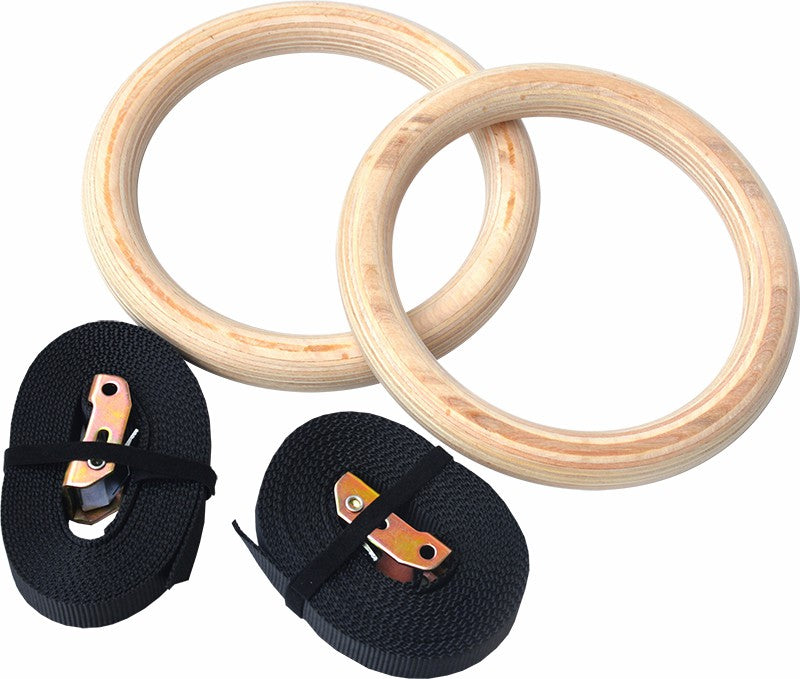 Wooden Gymnastic Rings Olympic Gym Strength Training