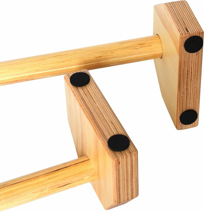 Wooden Parallette Bars Push Up & Dip Workouts