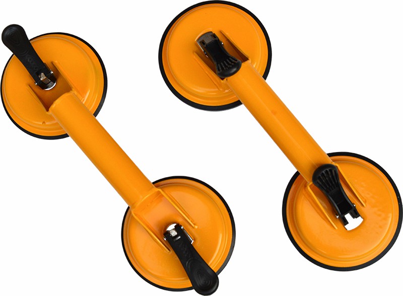 2x 100kg Aluminum Alloy Double Locking Suction Cup Glazer Glass Sucker Lifter