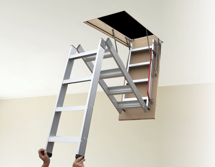 Deluxe Aluminium Attic Loft Ladder - 2700mm to 3050mm