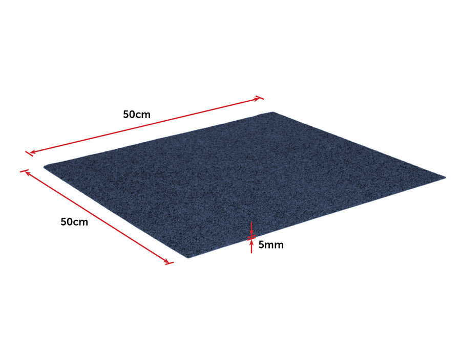 5m2 Box of Premium Carpet Tiles Commercial Domestic Office Heavy Use Flooring Blue