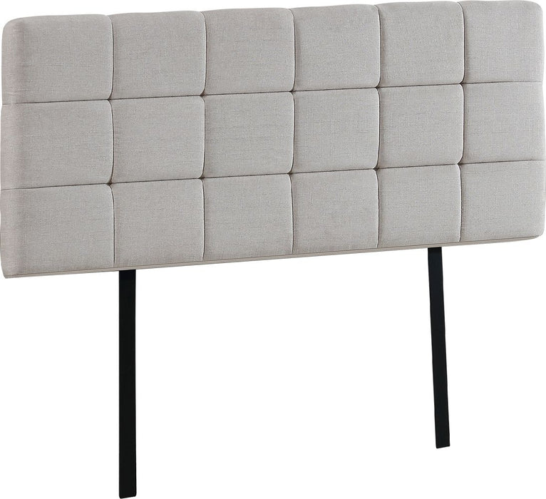 Linen Fabric Double Bed Deluxe Headboard Bedhead - Beige