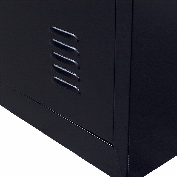 3-Digit Combination Lock One-Door Office Gym Shed Clothing Locker Cabinet Black