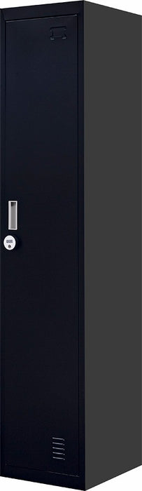4-Digit Combination Lock One-Door Office Gym Shed Clothing Locker Cabinet Black
