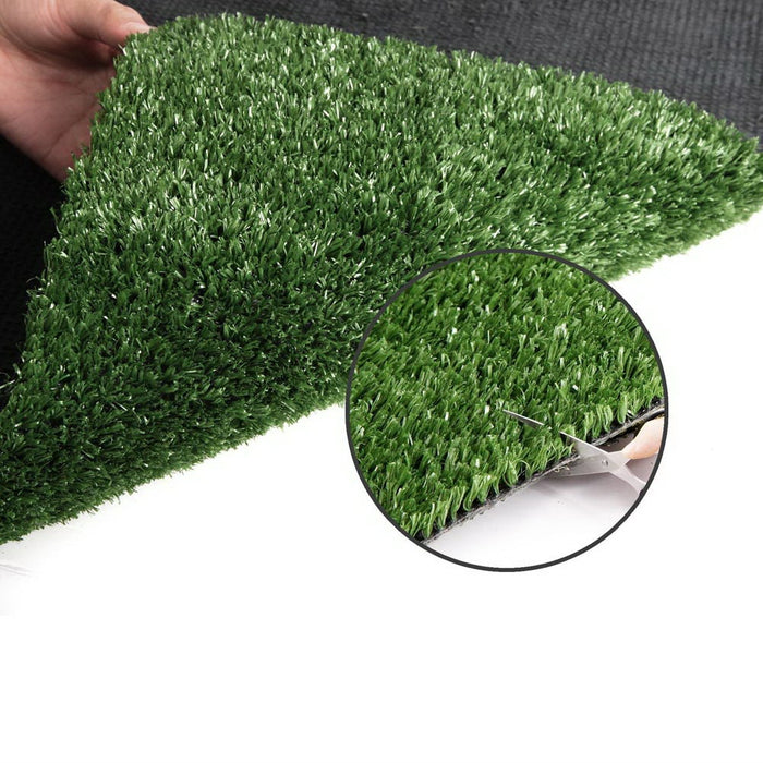 Primeturf Artificial Grass Synthetic Fake Turf Plant Plastic Lawn Olive 10mm