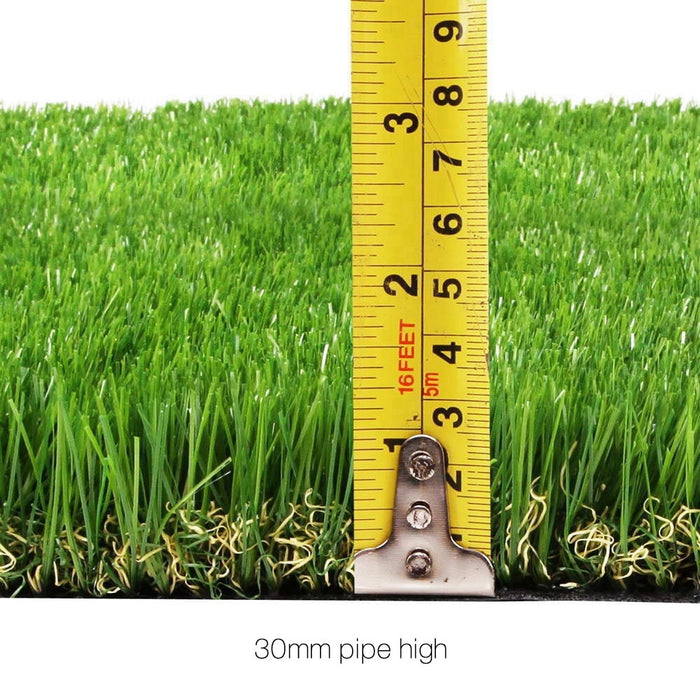 Primeturf Synthetic 30mm  0.95mx20m 19sqm Artificial Grass Fake Turf 4-coloured Plants Plastic Lawn