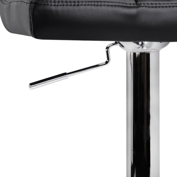 Artiss Set of 2 PU Leather Gas Lift Bar Stools - Black