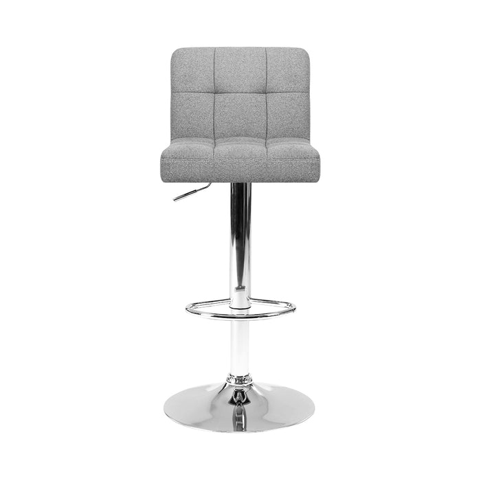 Artiss Set of 4 Fabric Swivel Bar Stools - Grey