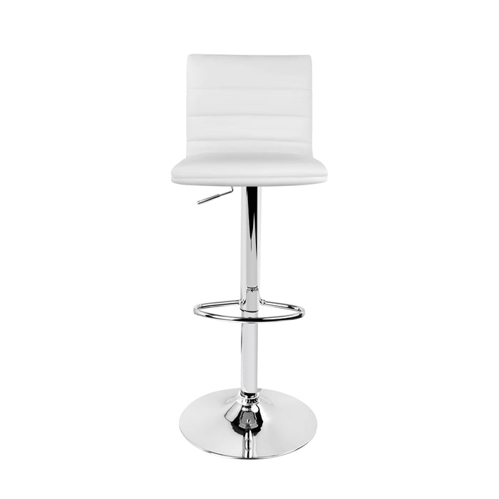 Artiss Set of 2 PU Leather Bar Stools Padded Line Style - White