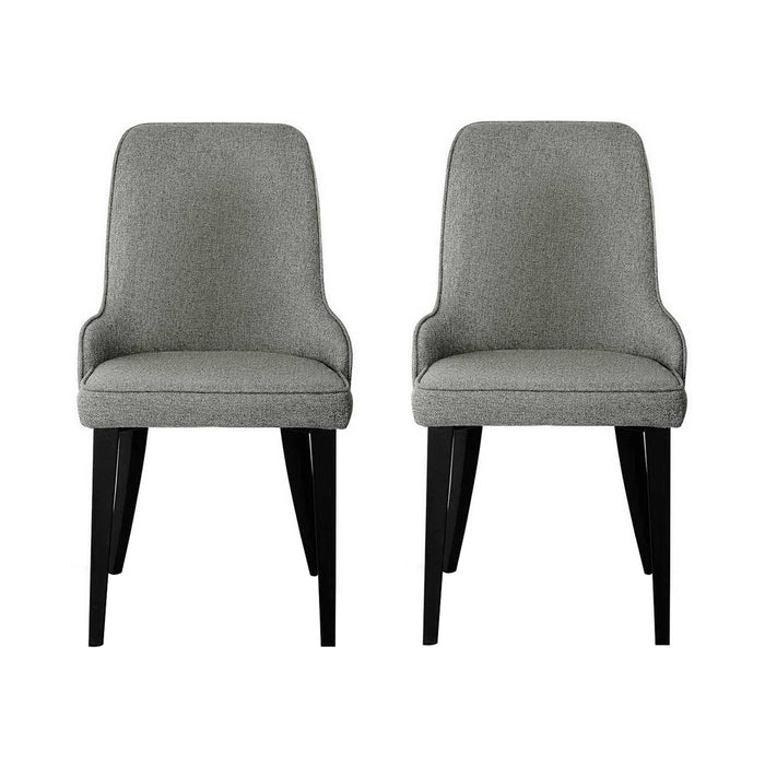 Artiss Set of 2 Fabric Dining Chairs - Grey