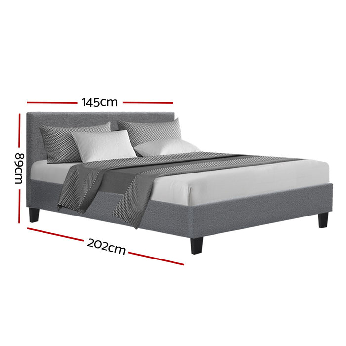Artiss Neo Bed Frame Fabric - Grey Double