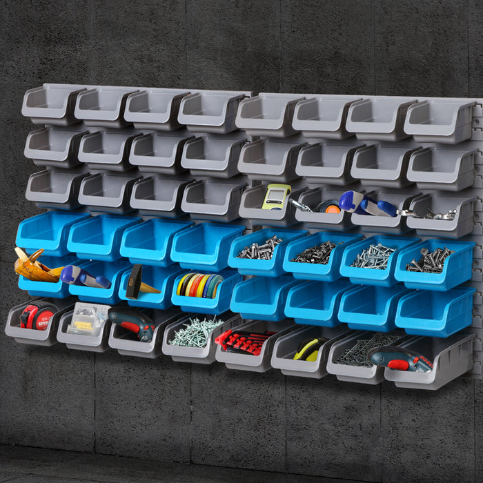 Giantz 48 Bin Wall Mounted Rack Storage Organiser