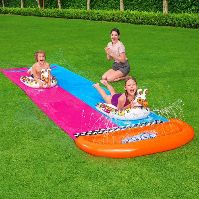 Bestway Inflatable Water Slip And Slide 4.88m Kids Rider Splash Toy Outdoor