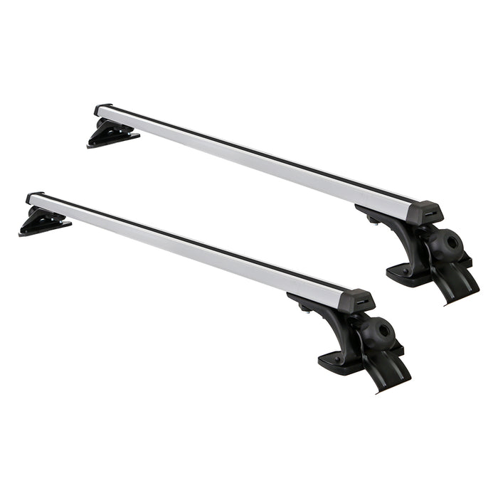 Universal Car Roof Rack 1450mm Cross Bars Aluminium Silver Adjustable Brackets Carrier 90kg