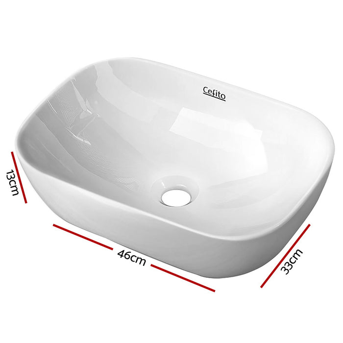 Cefito Ceramic Bathroom Basin Sink Vanity Above Counter Basins White Hand Wash