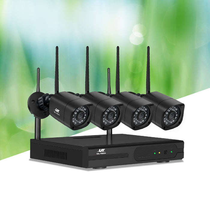 UL-TECH 1080P 8CH NVR Wireless 4 Security Cameras Set