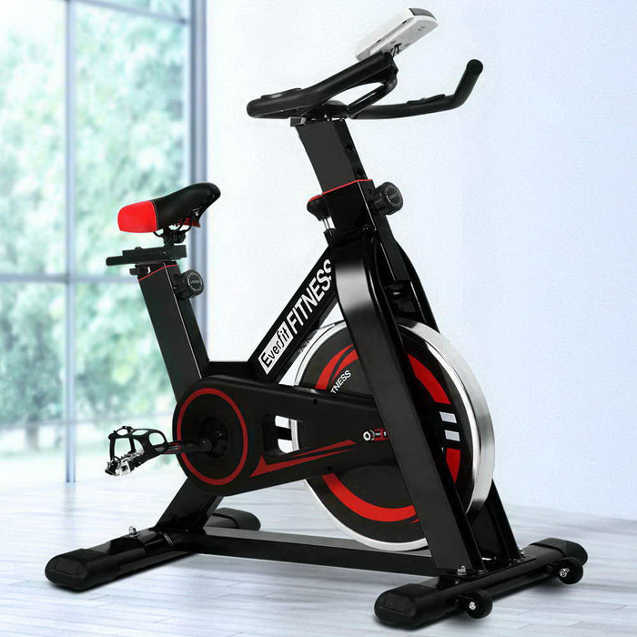 Everfit Spin Exercise Bike Cycling Fitness Commercial Home Workout Gym Black