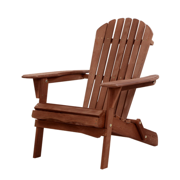 Gardeon Outdoor Furniture Beach Chair Wooden Adirondack Patio Lounge Garden