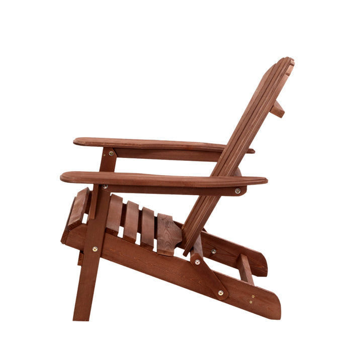 Gardeon Outdoor Furniture Beach Chair Wooden Adirondack Patio Lounge Garden