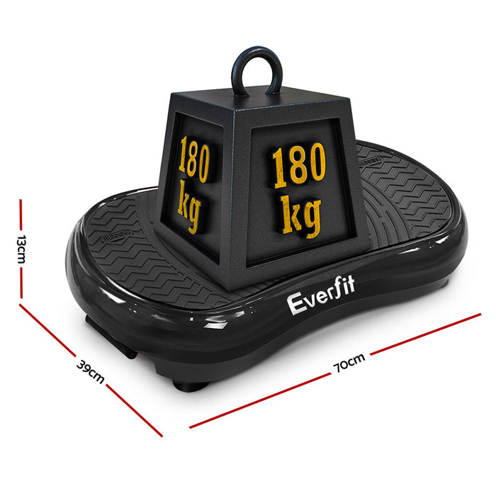 Everfit Vibration Machine Plate Platform Body Shaper Home Gym Fitness Black