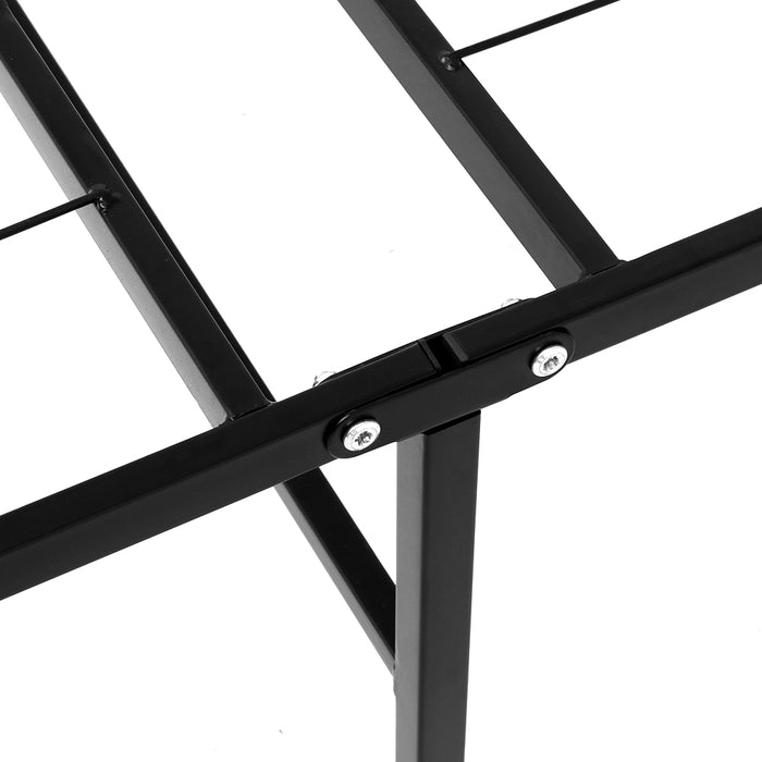 Artiss Foldable King Single Metal Bed Frame - Black