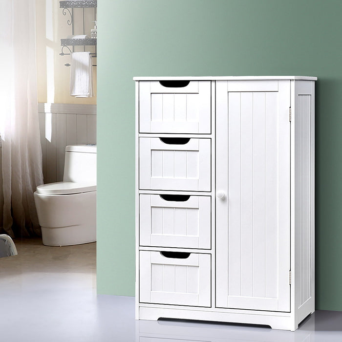 Artiss Bathroom Tallboy Storage Cabinet - White