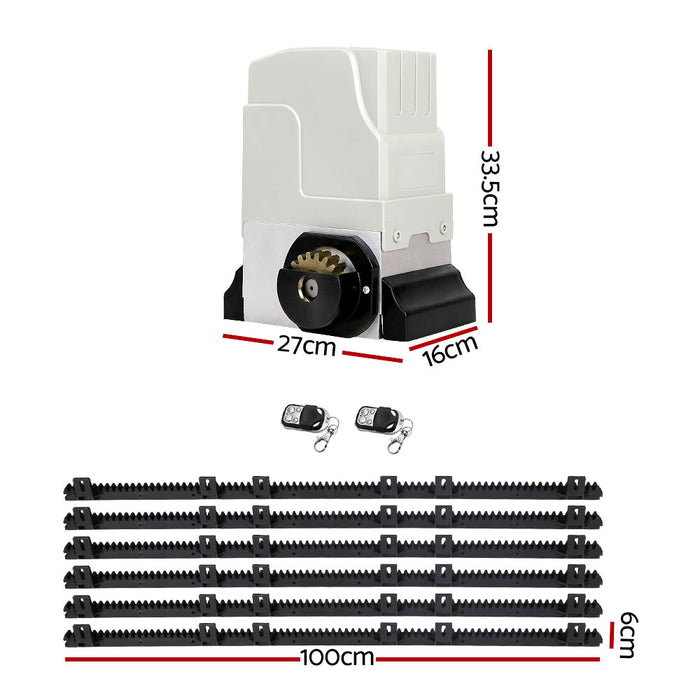 Auto Electric Sliding Gate Opener 1800KG 6M Rails