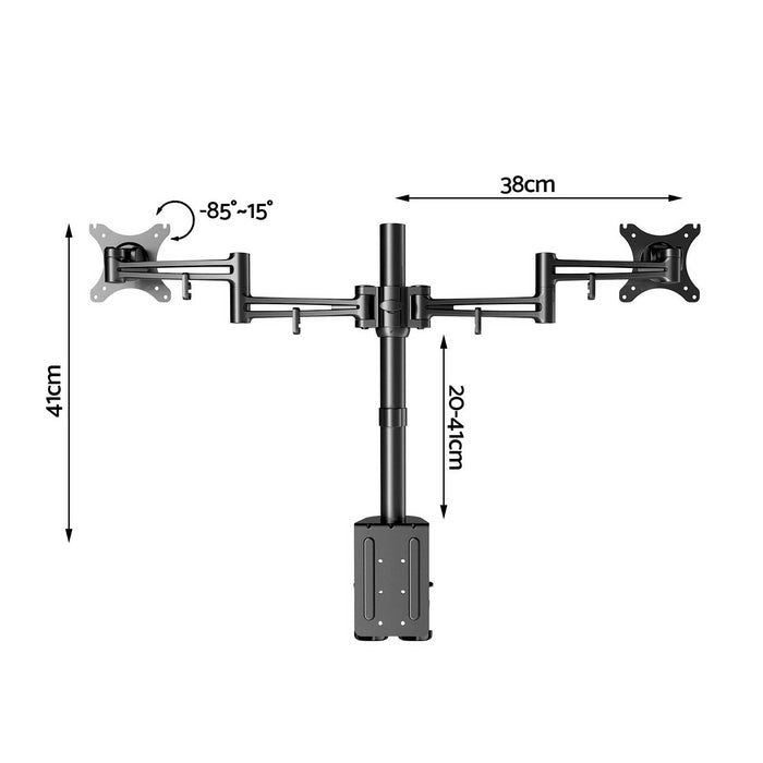 Artiss Monitor Arm Mount Dual Black