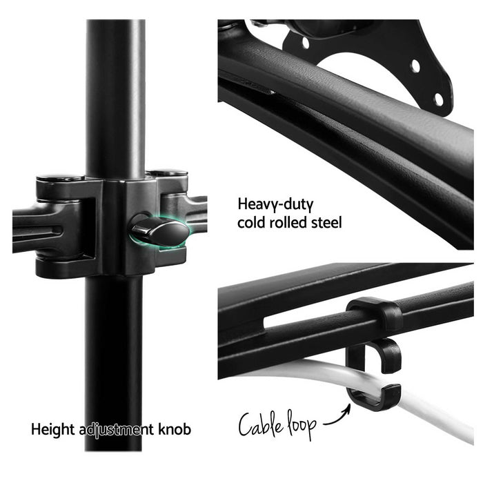 Artiss Monitor Arm Mount Dual Black