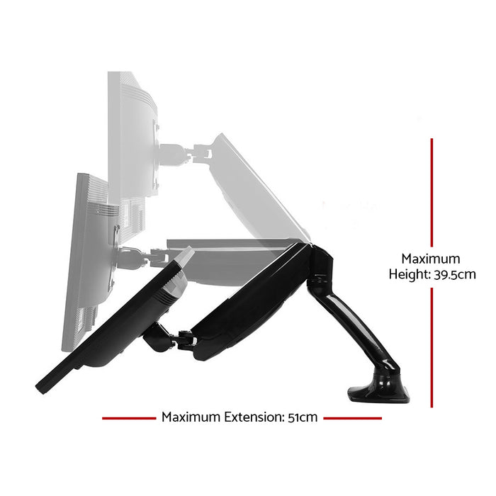 Artiss Monitor Arm Mount Single Gas Black