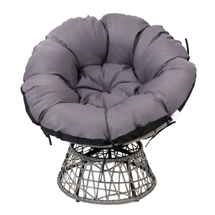 Gardeon Papasan Chair - Grey