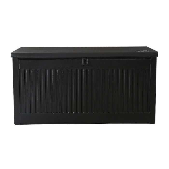 Gardeon Outdoor Storage Box Container Garden Toy Indoor Tool Chest Sheds 270L Black