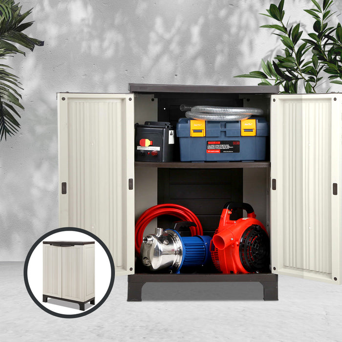 Gardeon Outdoor Storage Cabinet Lockable Cupboard Garage 92cm