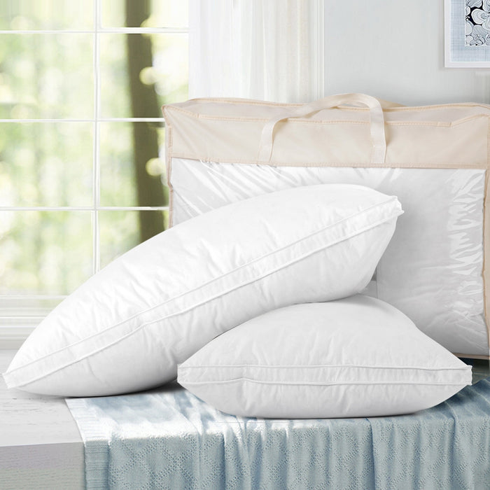 Giselle Bedding Duck Feather Down Twin Pack Pillow