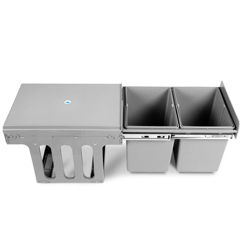 Cefito 2x15L Pull Out Bin - Grey