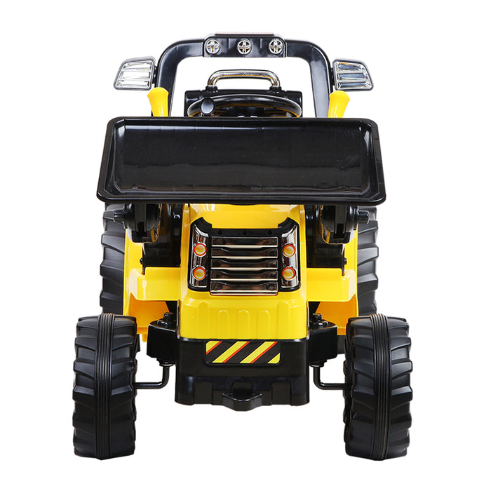Rigo Kids Ride On Bulldozer Digger Electric Car Yellow