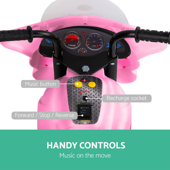 Rigo Kids Ride On Motorbike Motorcycle Car Pink