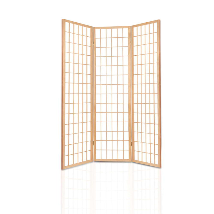 Artiss 3 Panel Wooden Room Divider - Natural