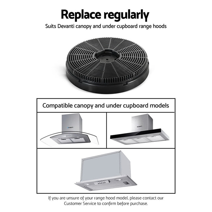 Devanti Range Hood Rangehood Carbon Charcoal Filters Under Cupboard Replacement For Ductless Ventless