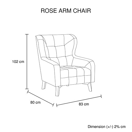 Armchair High back Lounge Accent Chair Designer Printed Fabric with Wooden Leg