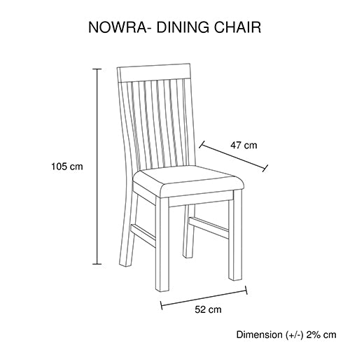 2x Wooden Frame Leatherette in Solid Wood Acacia & Veneer Dining Chairs in Oak Colour