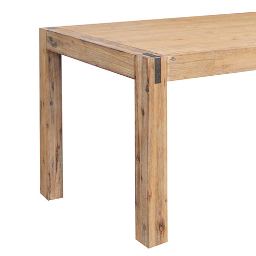 Dining Table 210cm Large Size with Solid Acacia Wooden Base in Oak Colour