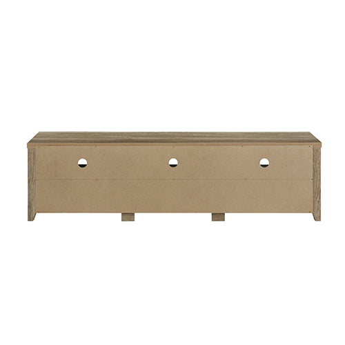 TV Cabinet 3 Storage Drawers with Shelf Natural Wood like MDF Entertainment Unit in Oak Colour