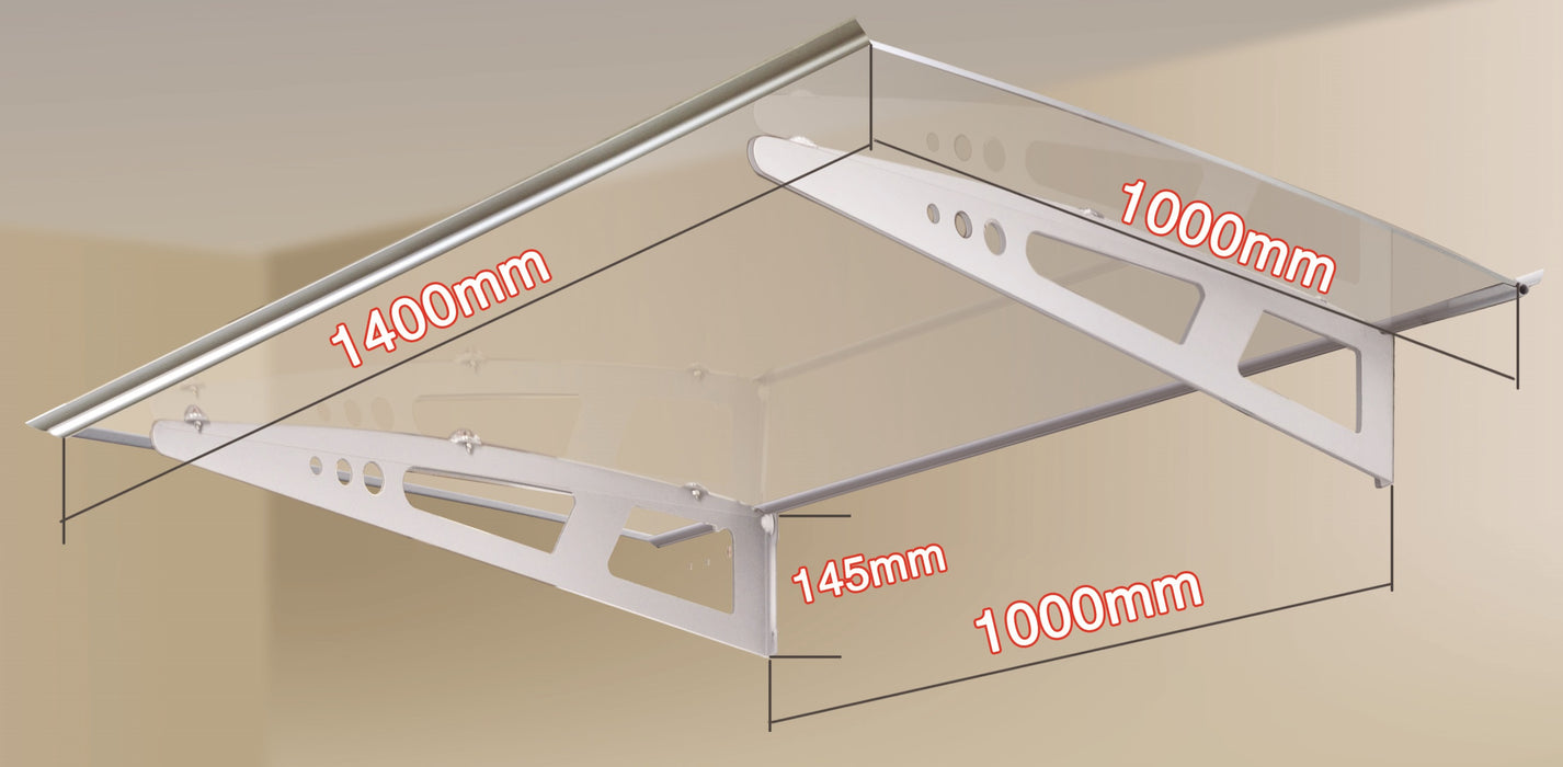 DIY Outdoor Awning Cover 1.4m x 1m Polycarbonate