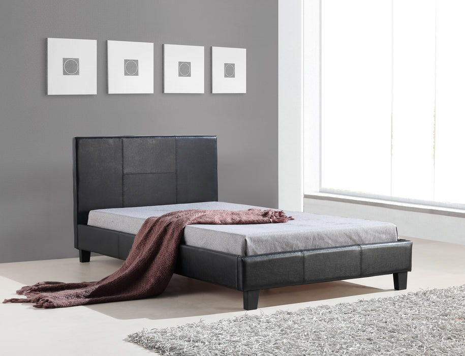 King Single PU Leather Bed Frame Black