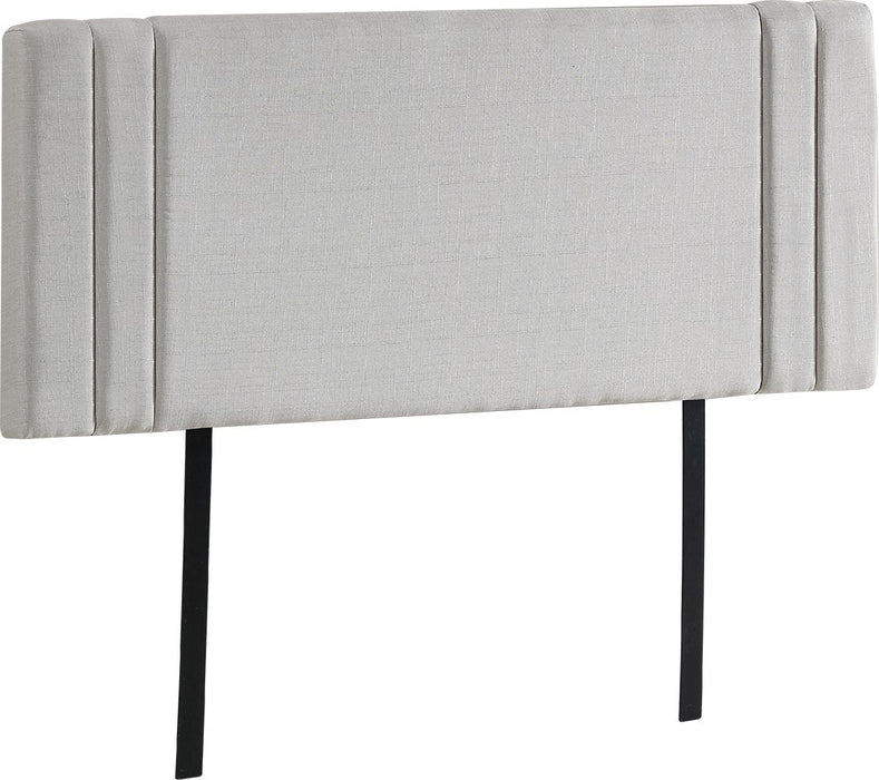 Linen Fabric Double Bed Deluxe Headboard Bedhead - Beige