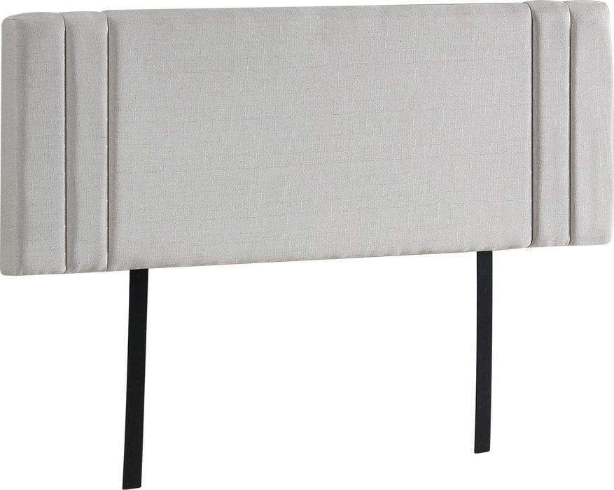 Linen Fabric Queen Bed Deluxe Headboard Bedhead - Beige