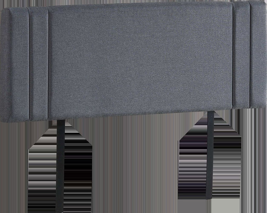 Linen Fabric Queen Bed Deluxe Headboard Bedhead - Grey