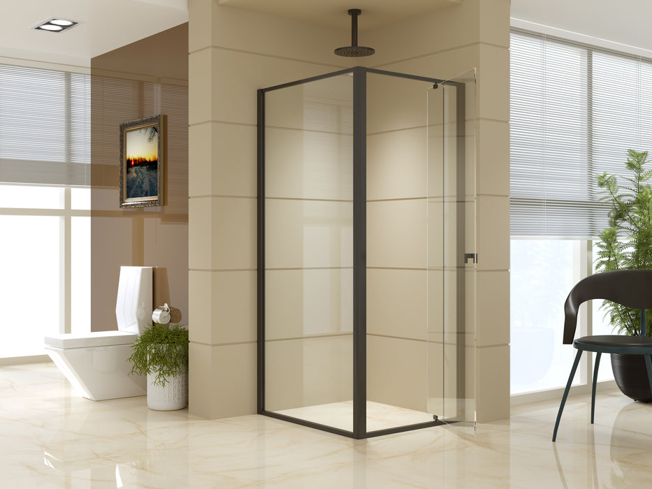 Semi Frameless Shower Screen (74~82)x 195cm & (89~92)x 195cm Side AS/NZS Glass